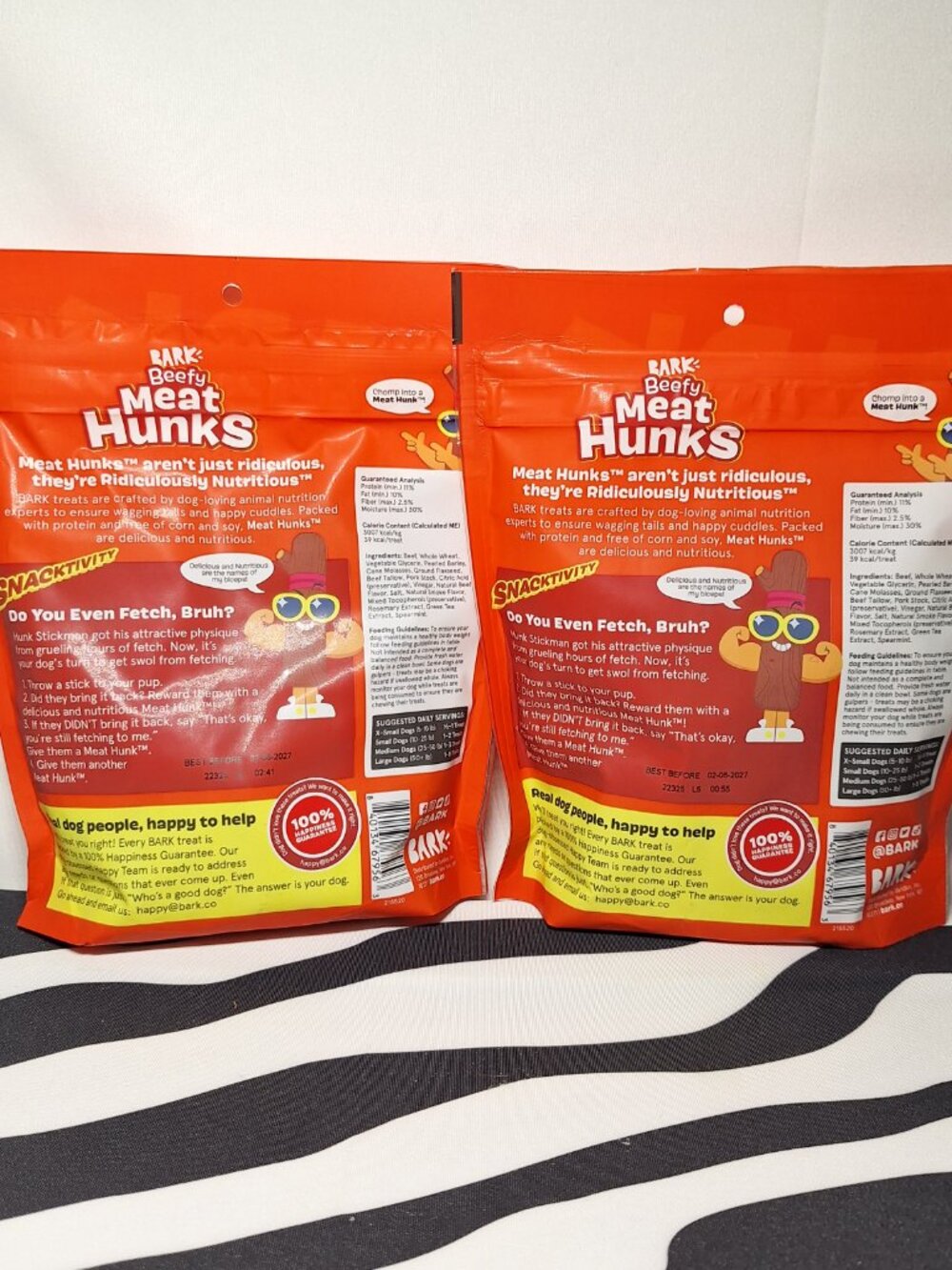 NWT Bark Beefy Meat Hunks Dog Treats, 2 pack - Picture 2 of 2